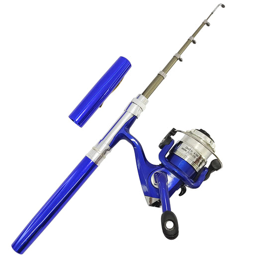 Compact 38" Telescopic Fishing Pen Rod Combo